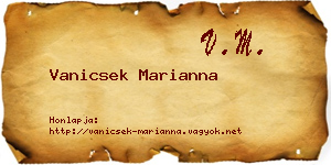 Vanicsek Marianna névjegykártya