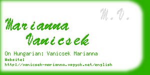 marianna vanicsek business card